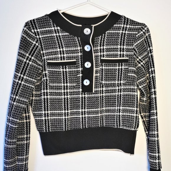 ZARA tweed VEST BOMBER S - Picture 3 of 5